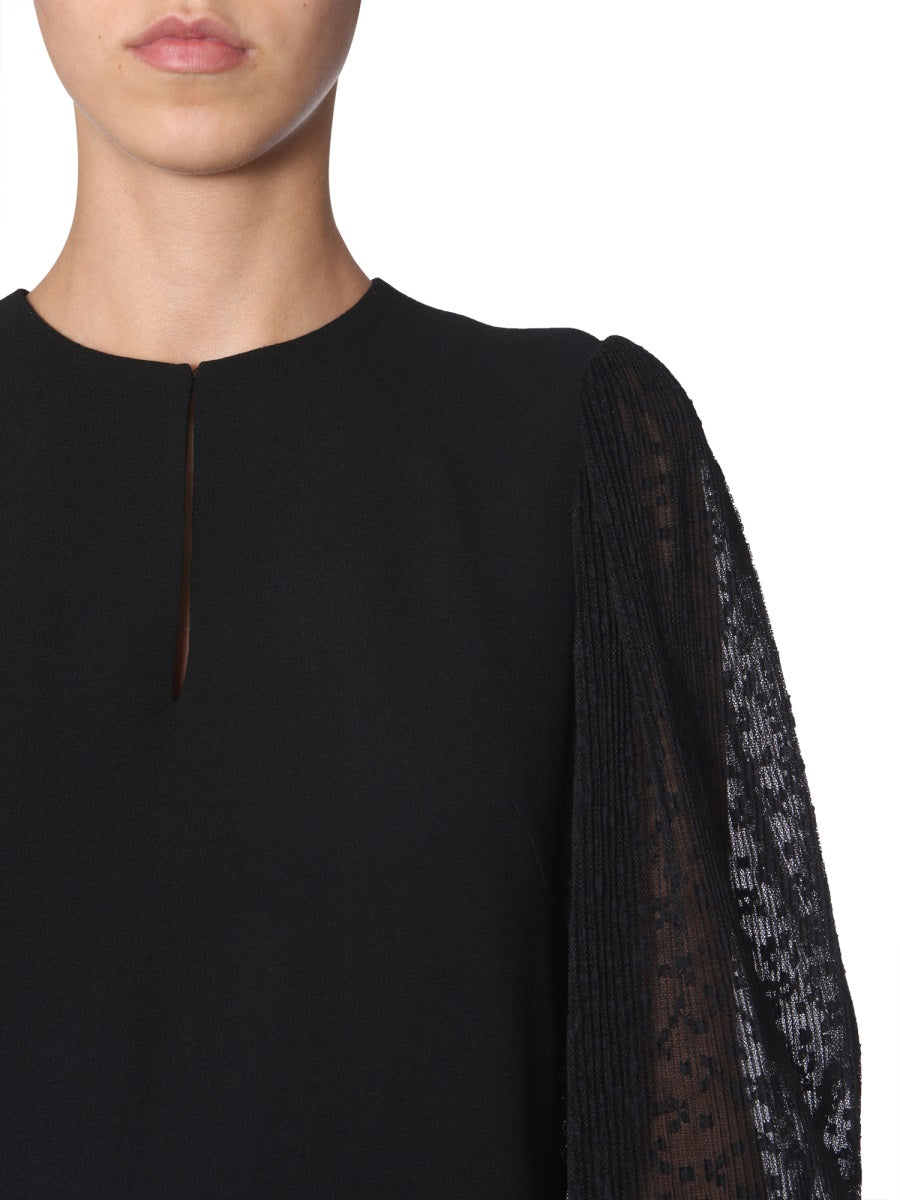 Givenchy Women Dress With Pleated Sleeves