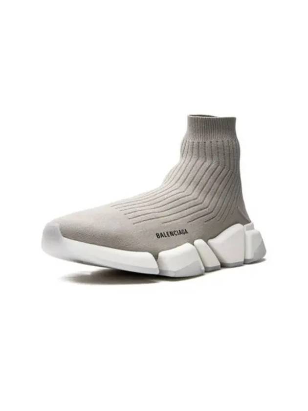 Balenciaga Speed 2.0 Knit High Top Sneakers Grey