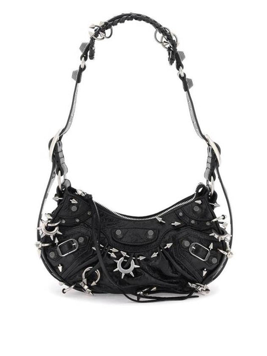 Balenciaga Le Cargol XS Metal Detail Shoulder Bag Black