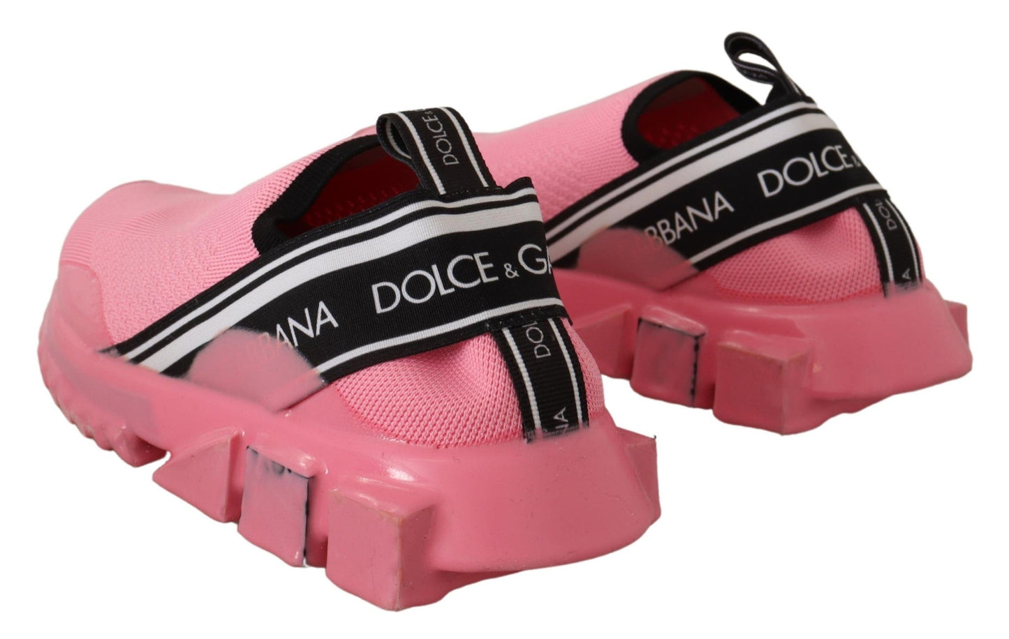 Dolce & Gabbana Pink Low Top Slip On Casual Sorrento Women's Sneakers