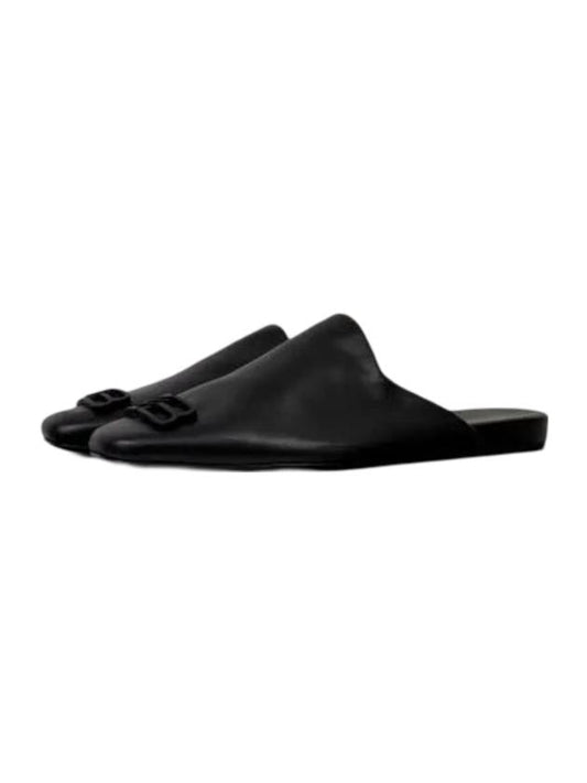 Balenciaga Cozy BB Logo Mule Slippers Black
