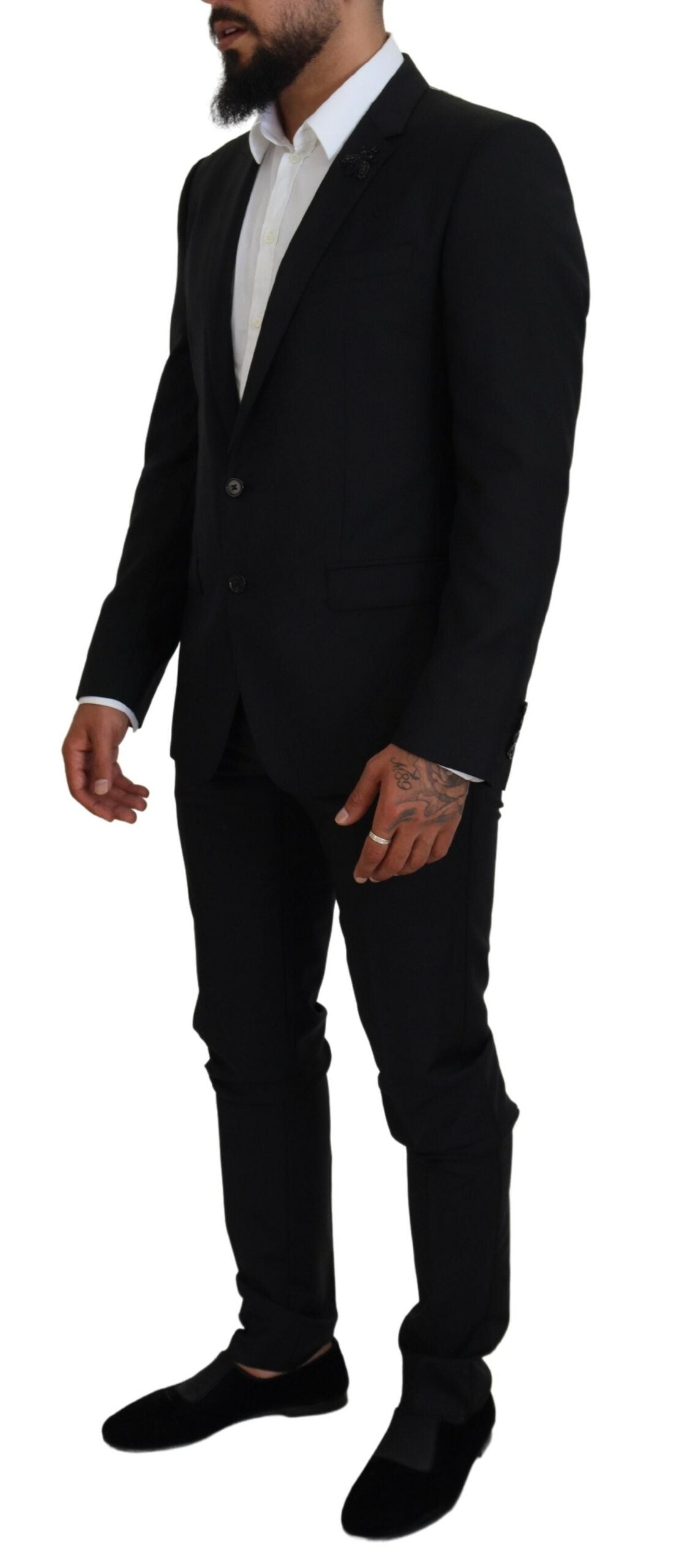 Dolce & Gabbana Black Single Breasted 2 Piece MARTINI Men's Suit