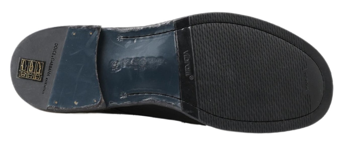 Dolce & Gabbana Black Horse Leather Perugino Men's Boots