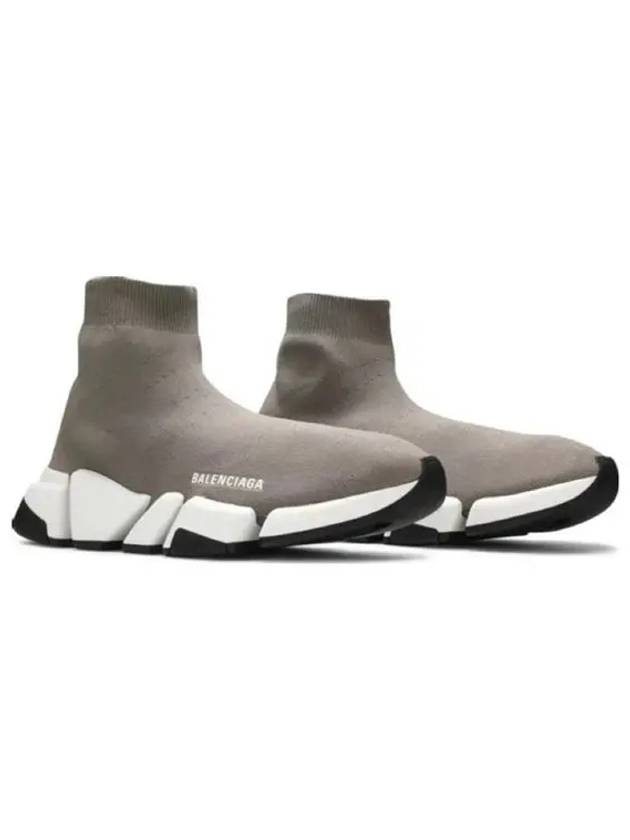 Balenciaga Speed 2.0 High Top Sneakers Dark Beige