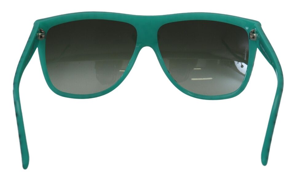 Dolce & Gabbana Green Stars Acetate Square Shades Women's Sunglasses