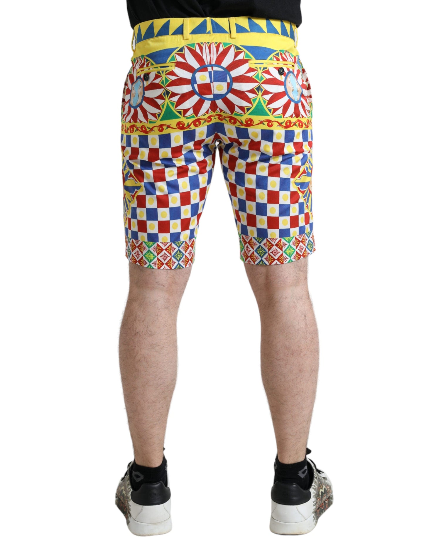 Dolce & Gabbana Multicolor Carretto Print Men Bermuda Men's Shorts