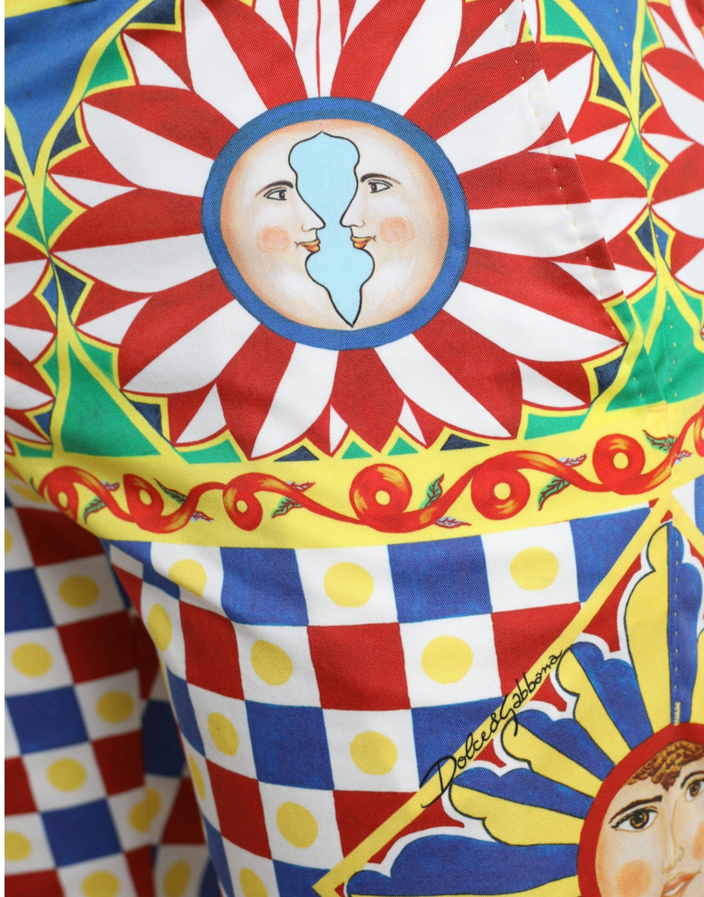 Dolce & Gabbana Multicolor Carretto Print Men Bermuda Men's Shorts