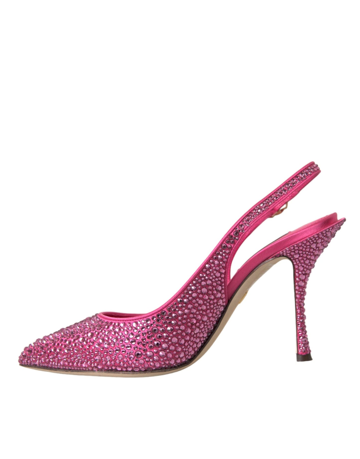 Dolce & Gabbana Pink Slingbacks Crystal Pumps Women's Shoes