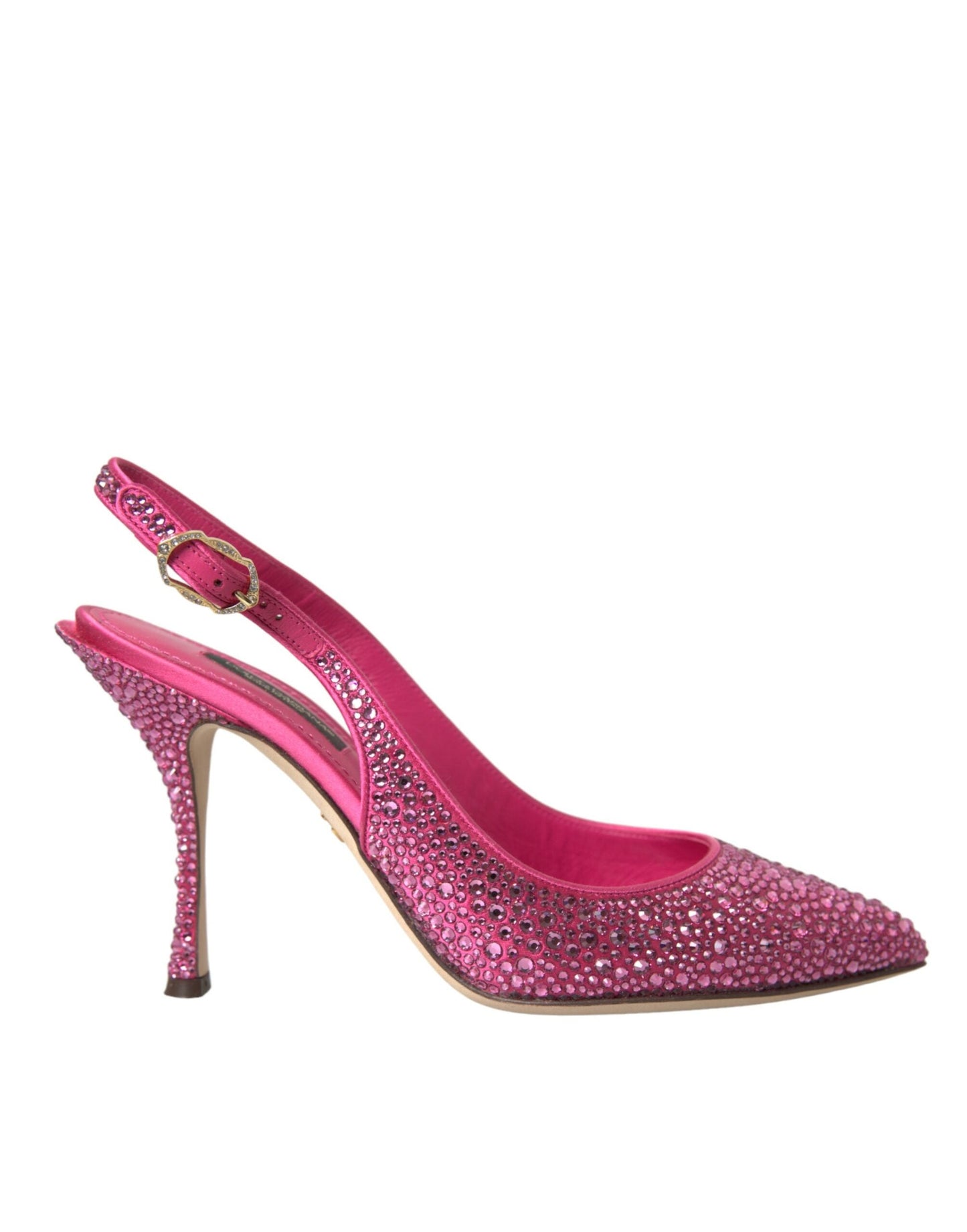 Dolce & Gabbana Pink Slingbacks Crystal Pumps Women's Shoes