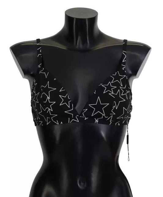 Dolce & Gabbana Black Millennials Star Non Wire Cotton Bra Women's Underwear