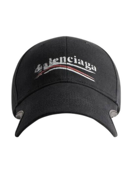 Balenciaga Political Stencil Ball Cap Black