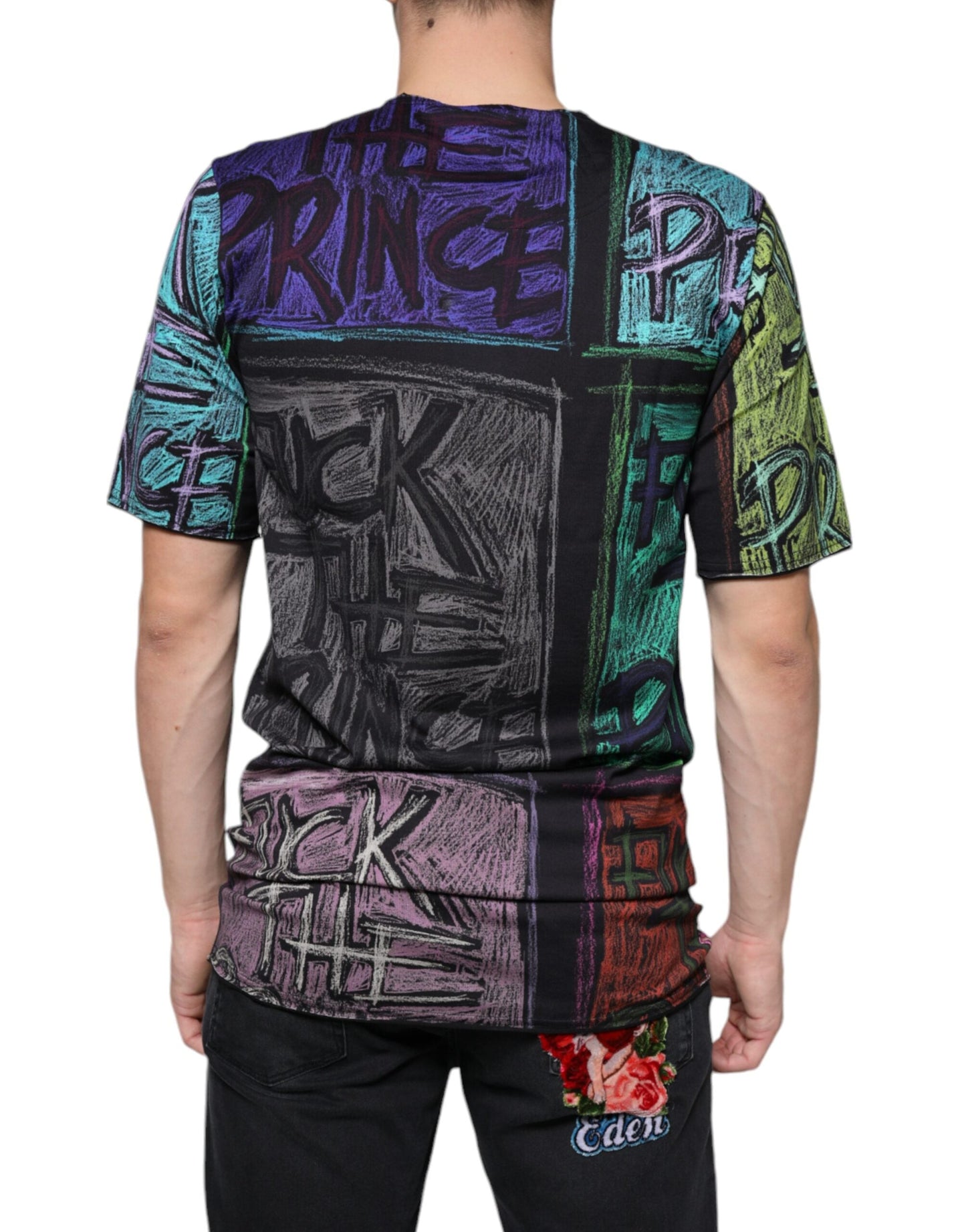Dolce & Gabbana Multicolor Graphic Print Cotton Men's T-shirt