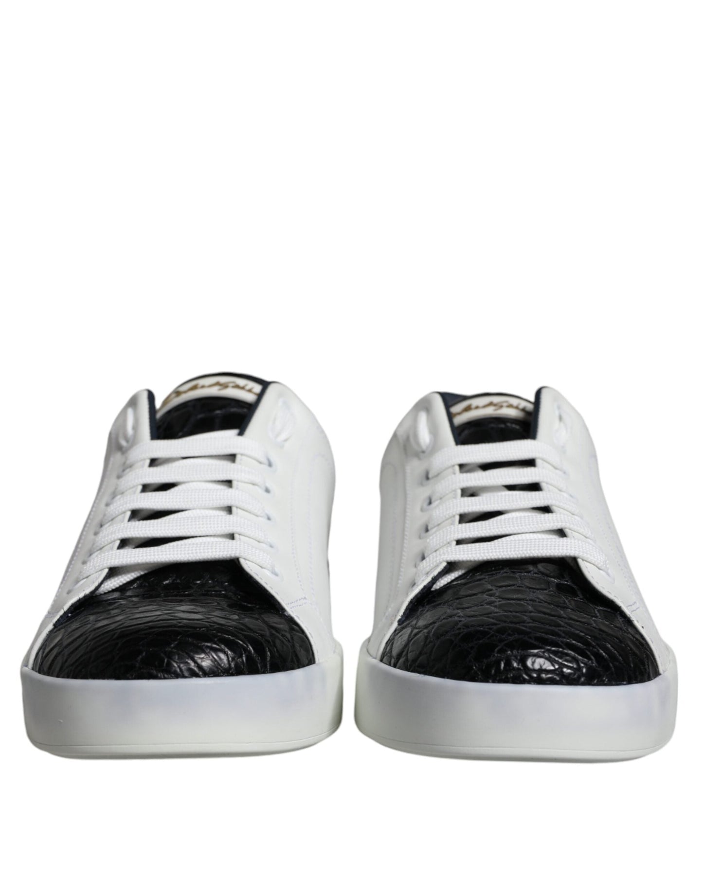Dolce & Gabbana Black Leather Logo Portofino Sneaker Men's Shoes ()