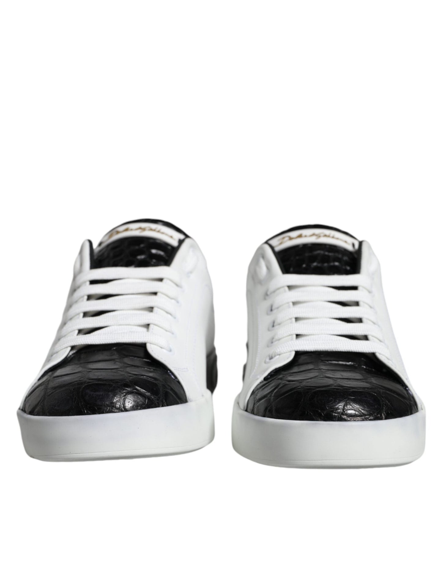 Dolce & Gabbana Black Leather Logo Portofino Sneaker Men's Shoes ()