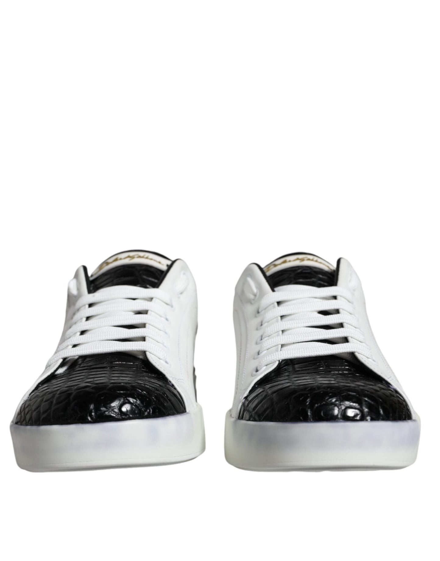 Dolce & Gabbana Black Leather Logo Portofino Sneaker Men's Shoes ()
