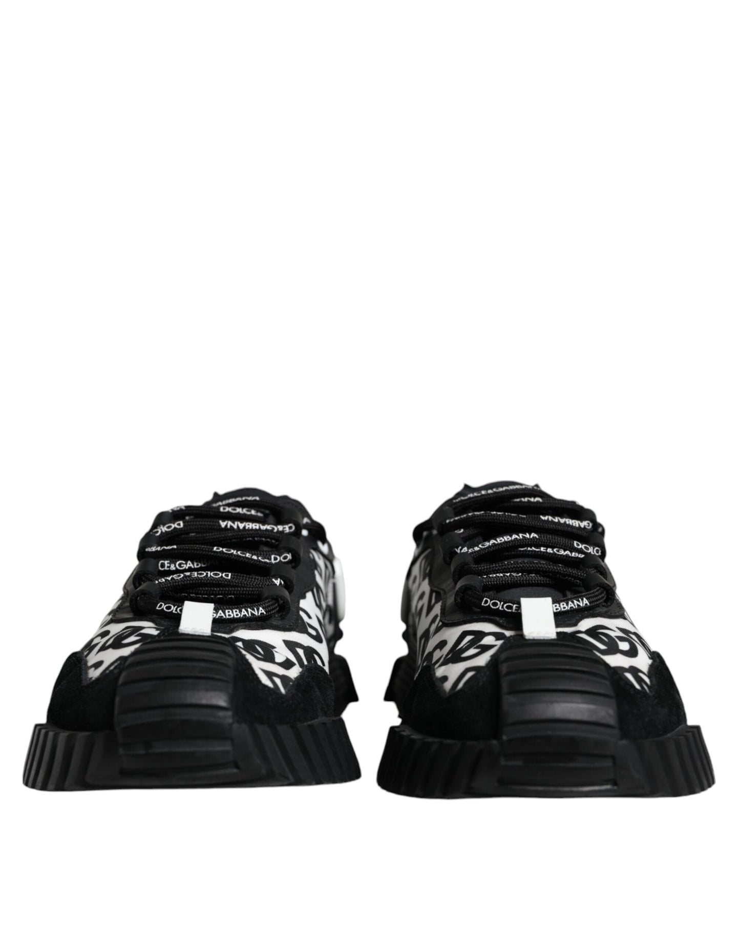 Dolce & Gabbana Black Logo Lace Up Low Top NS1 Sneakers Men's Shoes ()