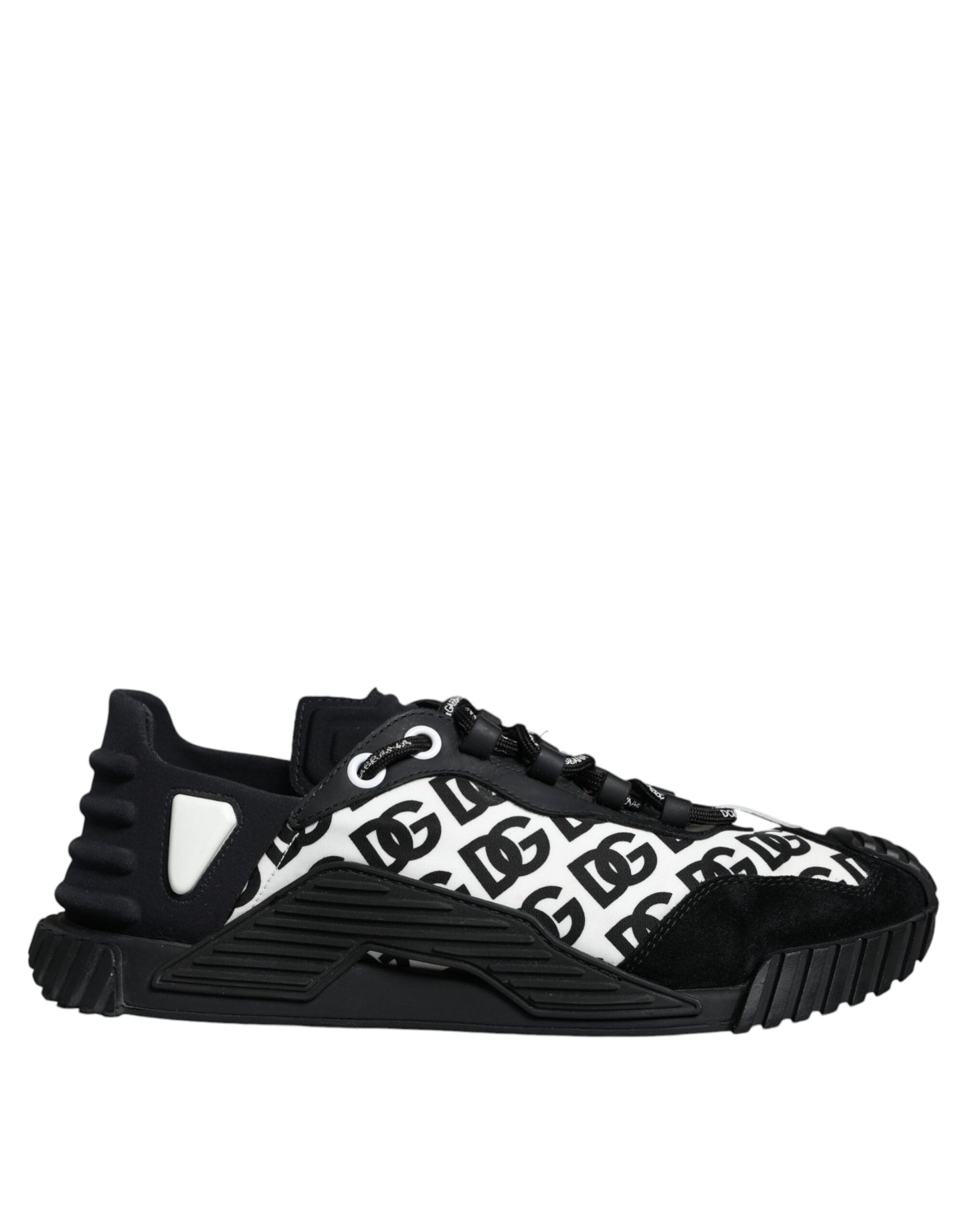 Dolce & Gabbana Black Logo Lace Up Low Top NS1 Sneakers Men's Shoes ()