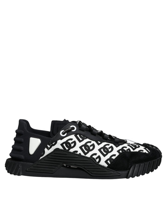 Dolce & Gabbana Black Logo Lace Up Low Top NS1 Sneakers Men's Shoes ()