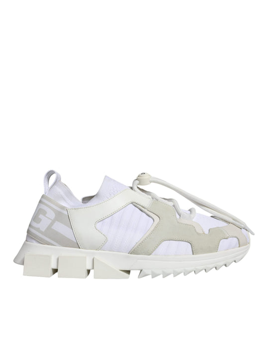Dolce & Gabbana White Mesh Sorrento Trekking Sneakers Men's Shoes ()