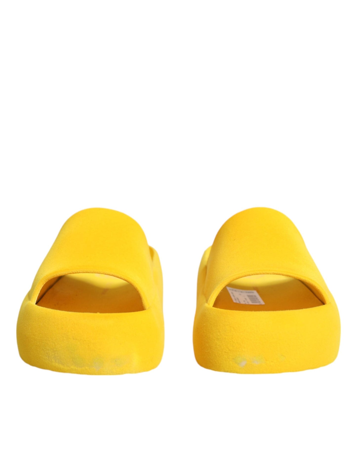 Dolce & Gabbana Yellow Rubber Slides Sandals Beachwear Women's Shoes ()