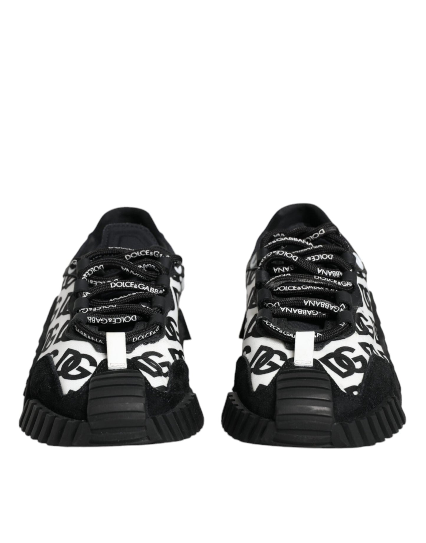 Dolce & Gabbana Black Logo Lace Up Low Top NS1 Sneakers Women's Shoes ()