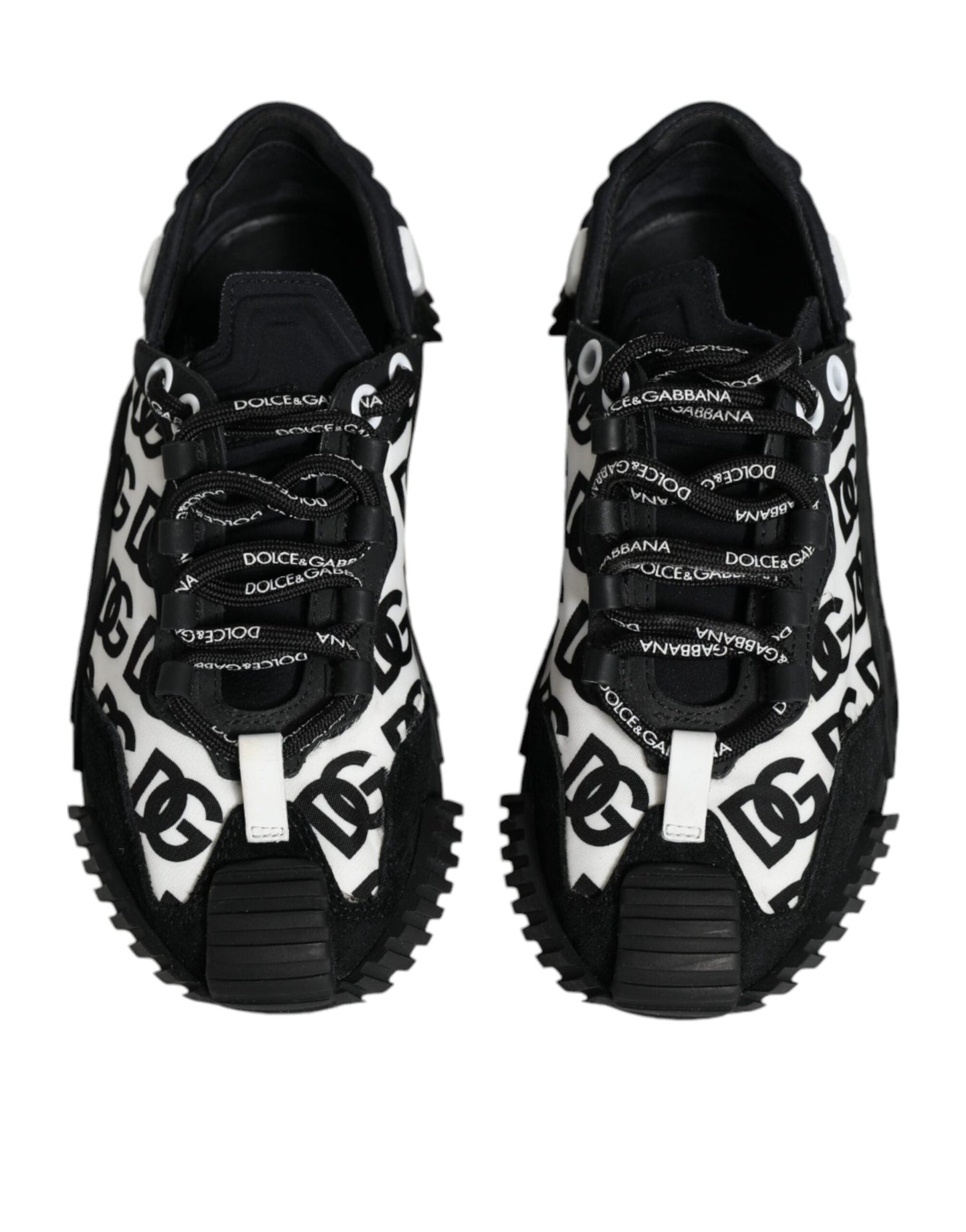 Dolce & Gabbana Black Logo Lace Up Low Top NS1 Sneakers Women's Shoes ()