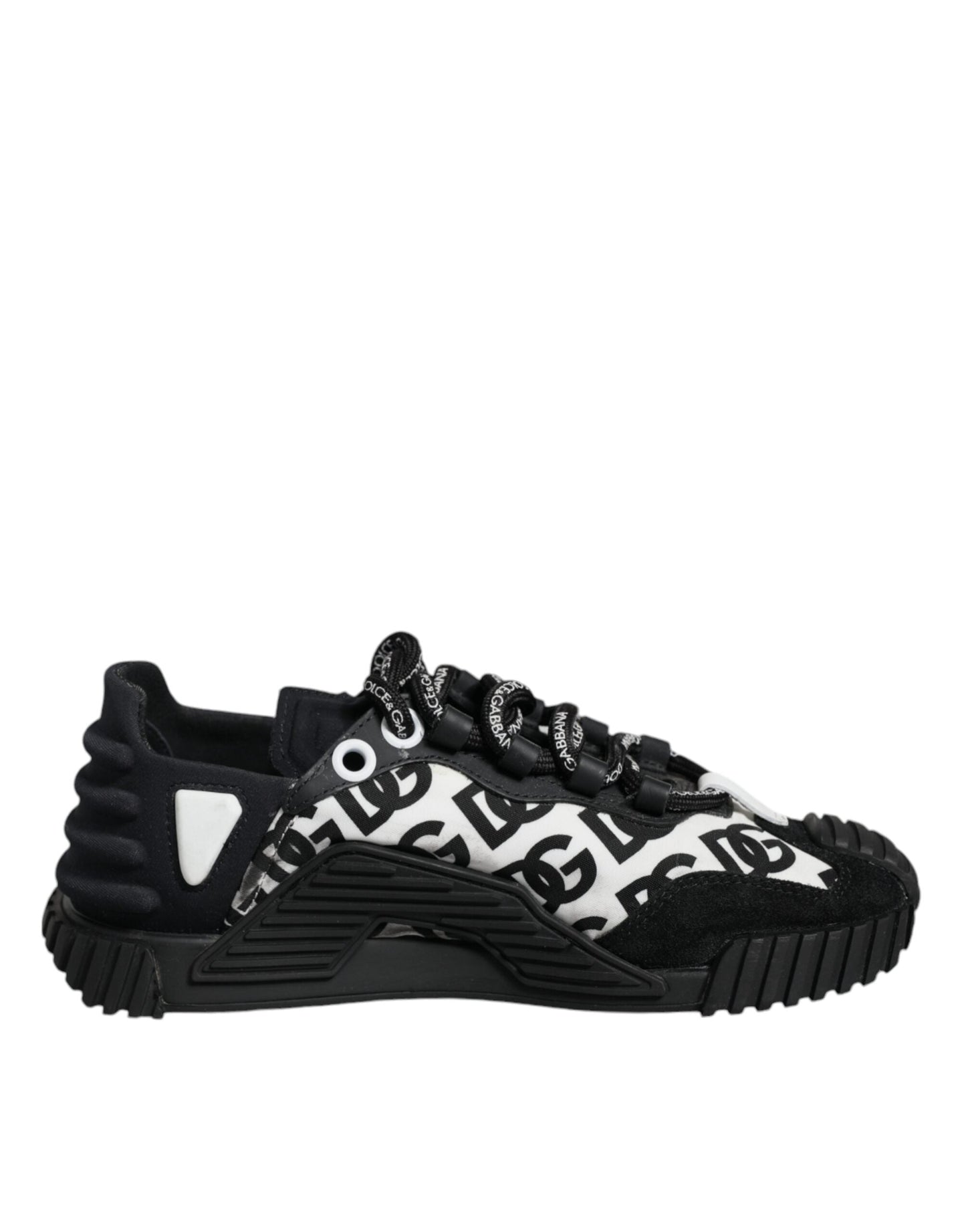 Dolce & Gabbana Black Logo Lace Up Low Top NS1 Sneakers Women's Shoes ()