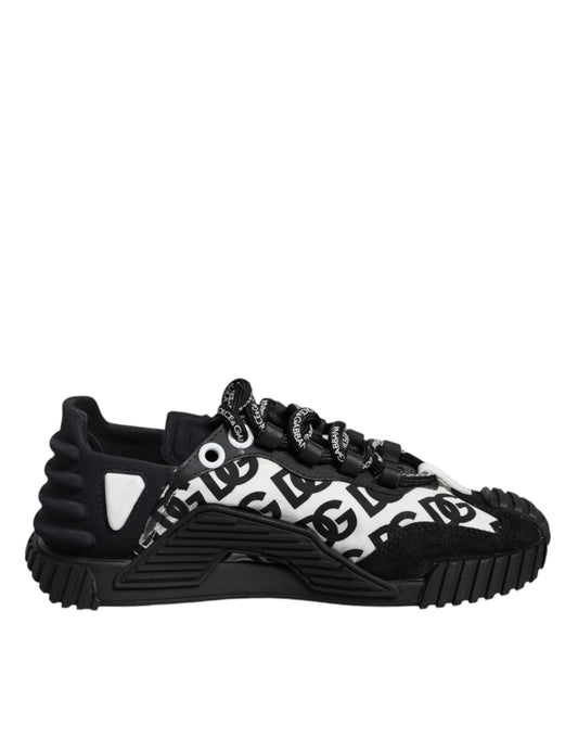Dolce & Gabbana Black Logo Lace Up Low Top NS1 Sneakers Women's Shoes ()