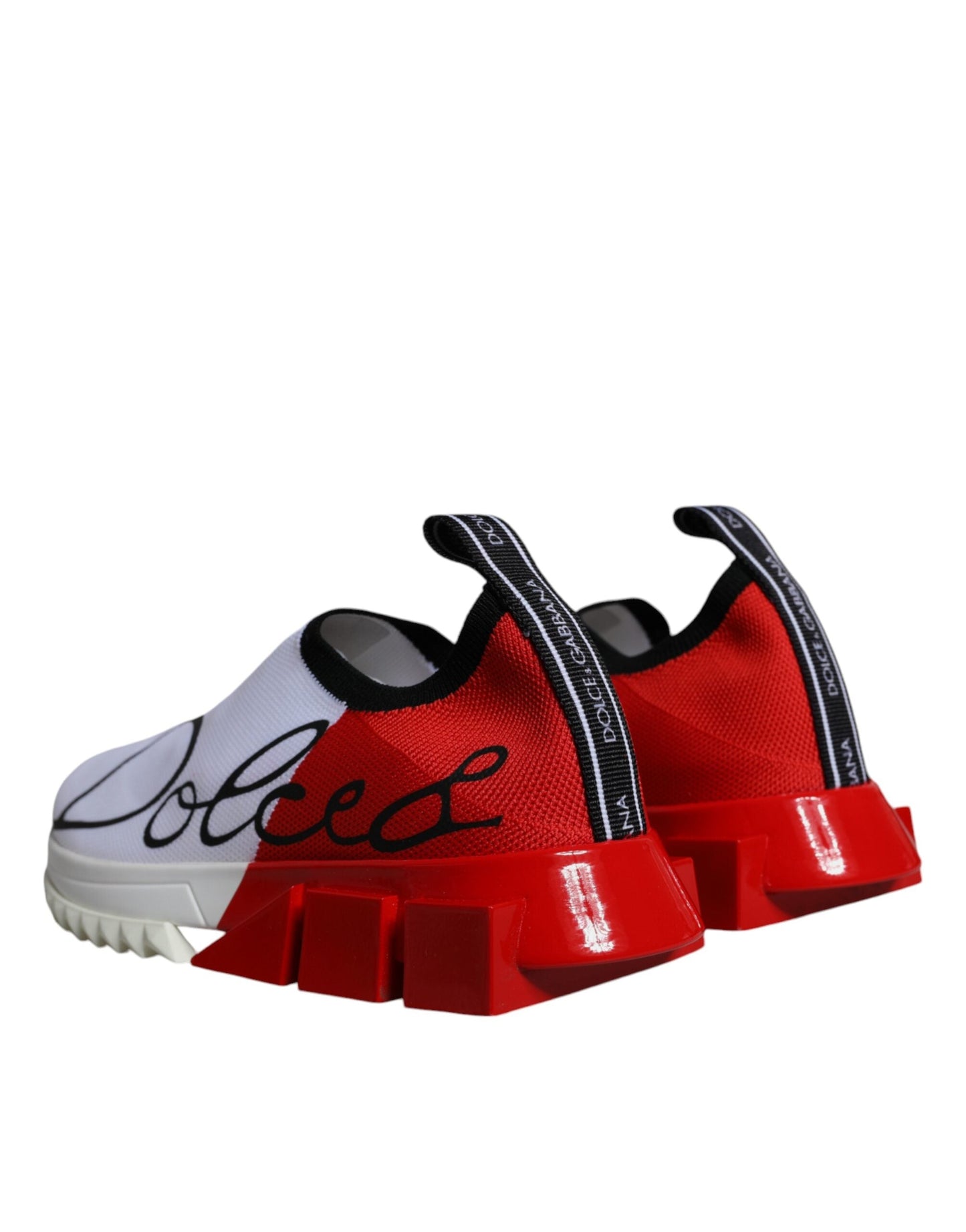 Dolce & Gabbana White Red Low Top Sorrento Men Sneakers Women's Shoes ()