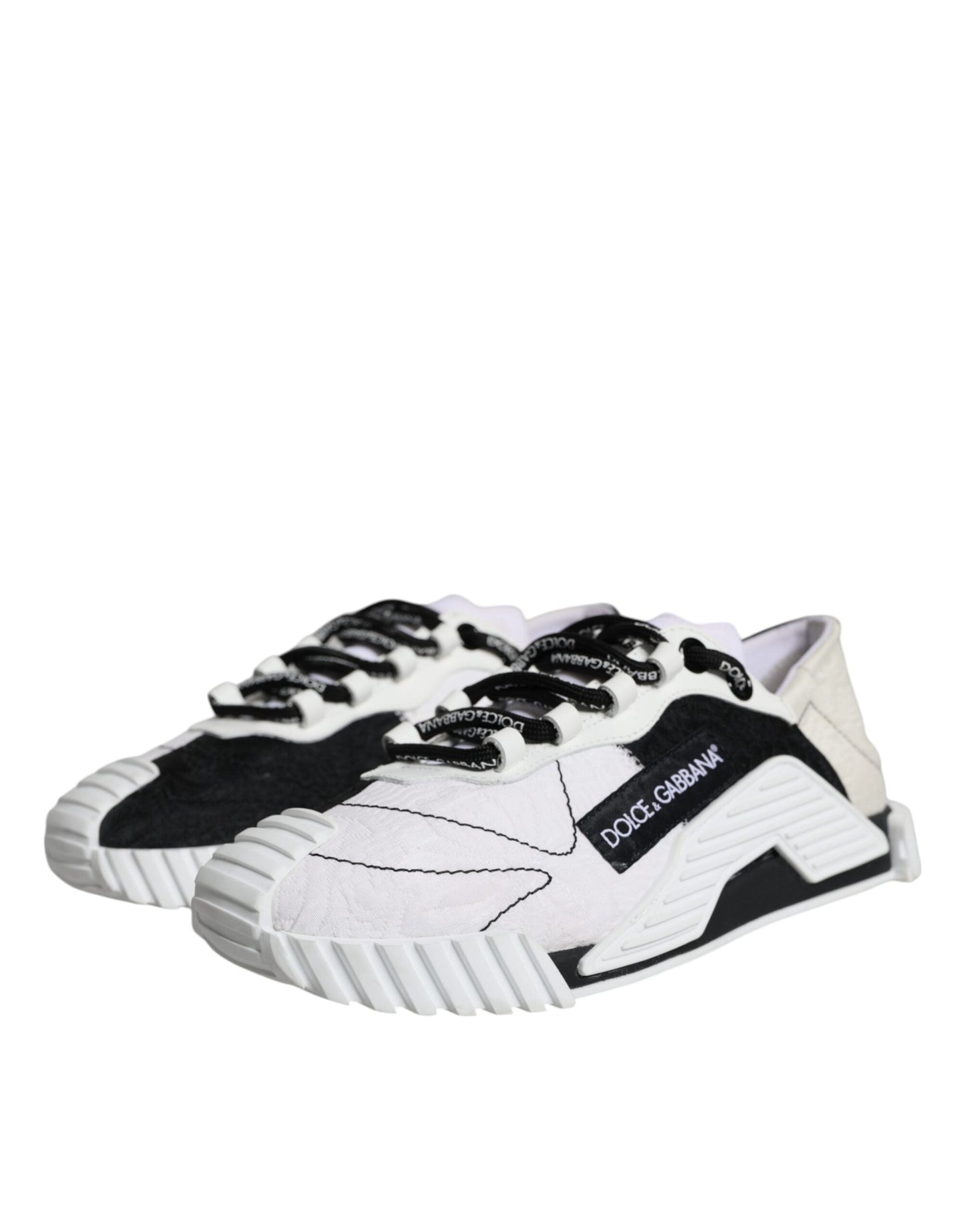 Dolce & Gabbana White Black Low Top NS1 Sneakers Women's Shoes ()