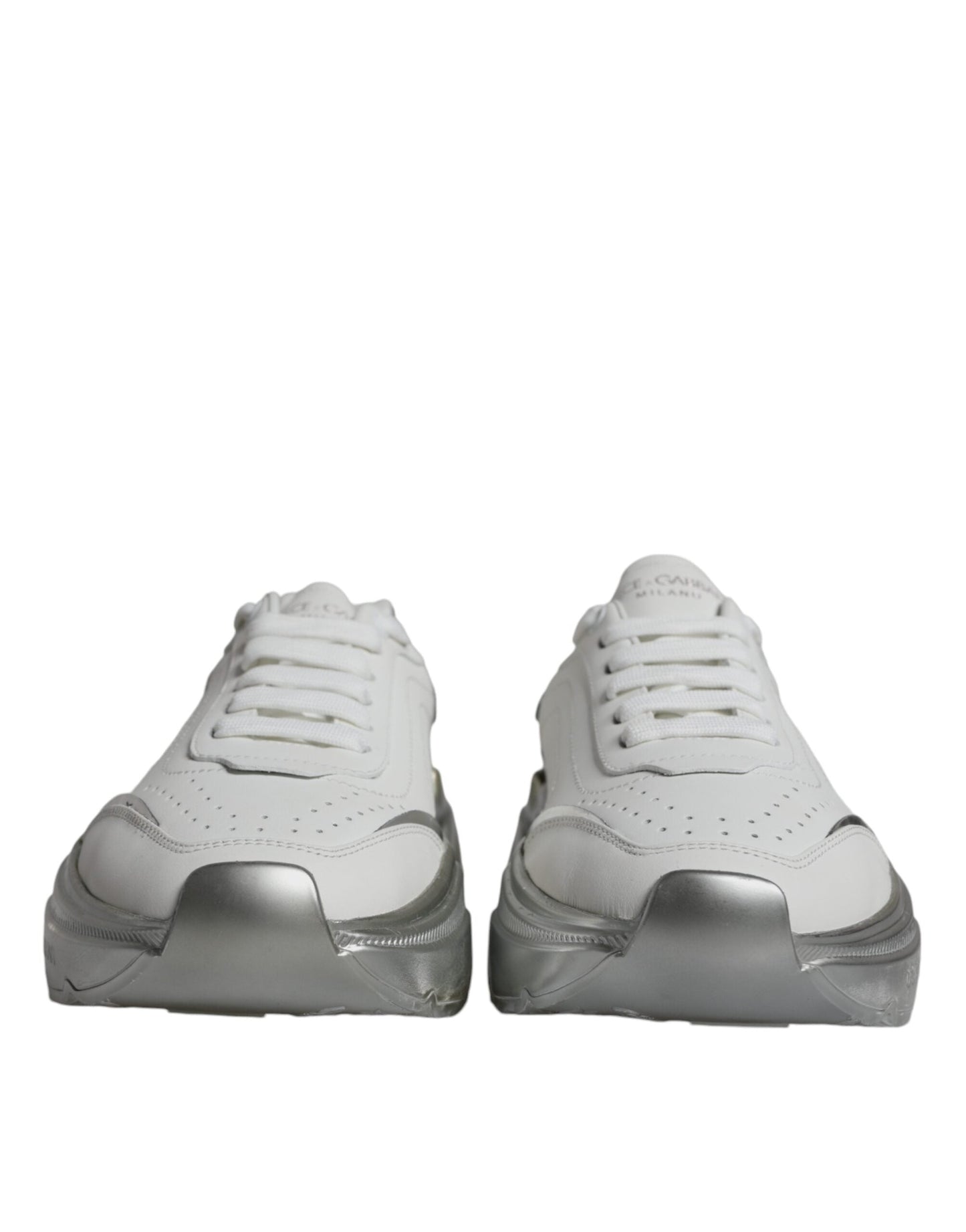 Dolce & Gabbana Silver White Daymaster Low Top Sneakers Women's Shoes ()
