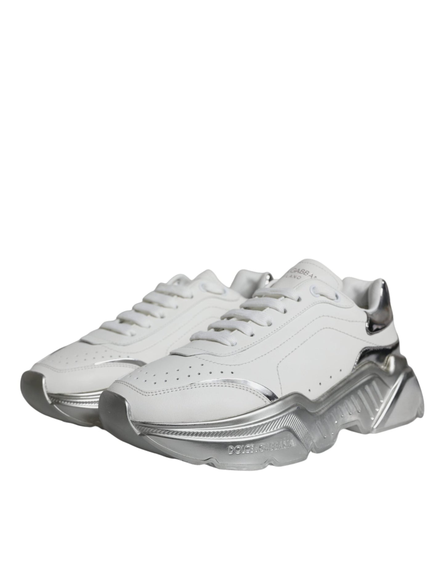 Dolce & Gabbana Silver White Daymaster Low Top Sneakers Women's Shoes ()