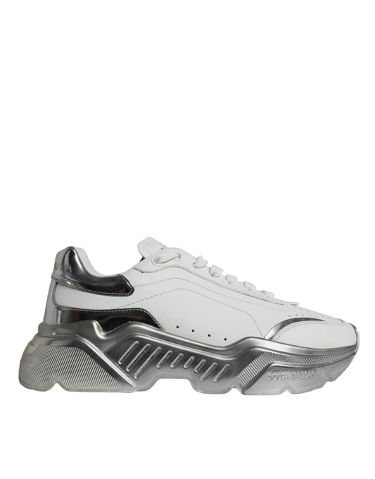 Dolce & Gabbana Silver White Daymaster Low Top Sneakers Women's Shoes ()