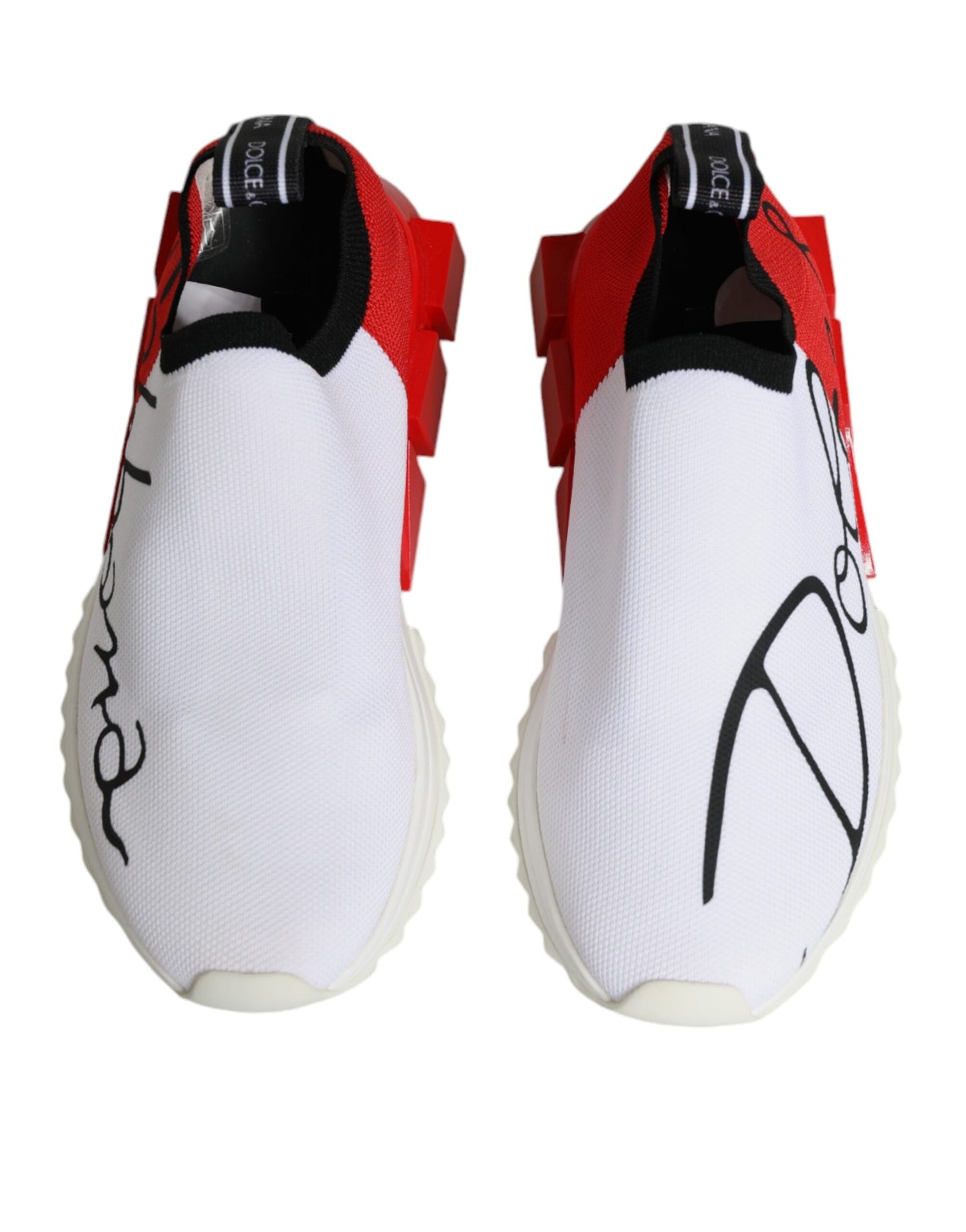 Dolce & Gabbana White Red Low Top Sorrento Men Sneakers Women's Shoes ()