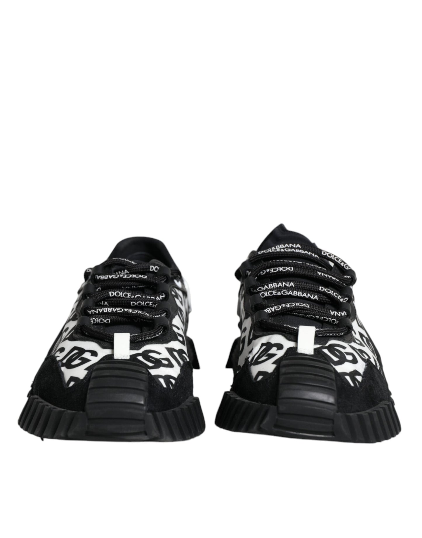 Dolce & Gabbana Black Logo Lace Up Low Top NS1 Sneakers Men's Shoes ()