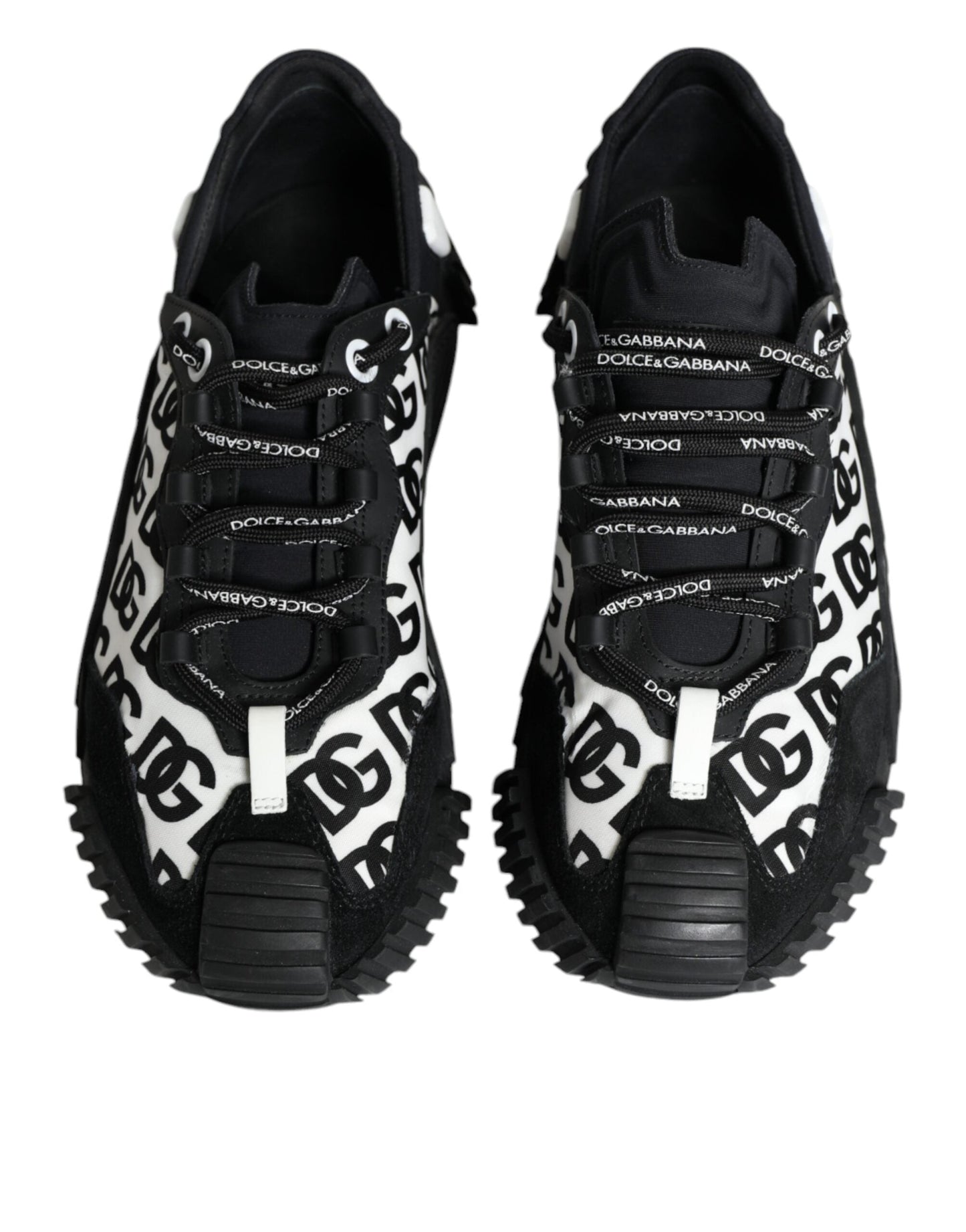 Dolce & Gabbana Black Logo Lace Up Low Top NS1 Sneakers Men's Shoes ()