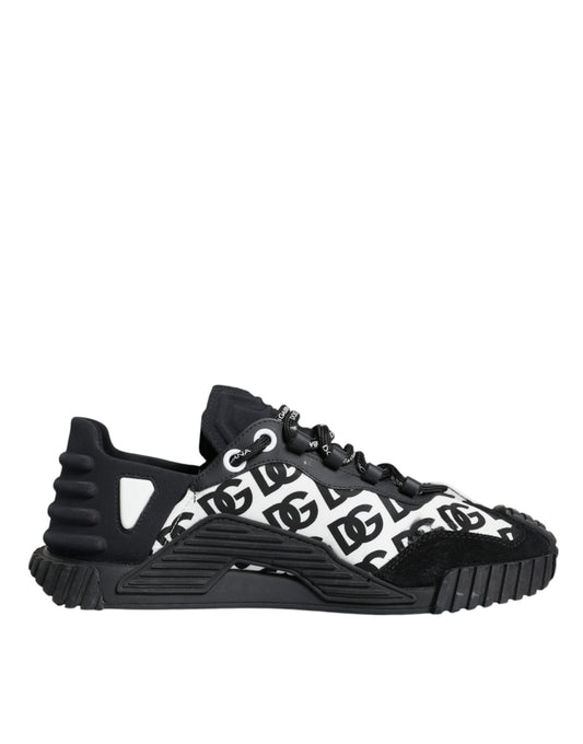 Dolce & Gabbana Black Logo Lace Up Low Top NS1 Sneakers Men's Shoes ()