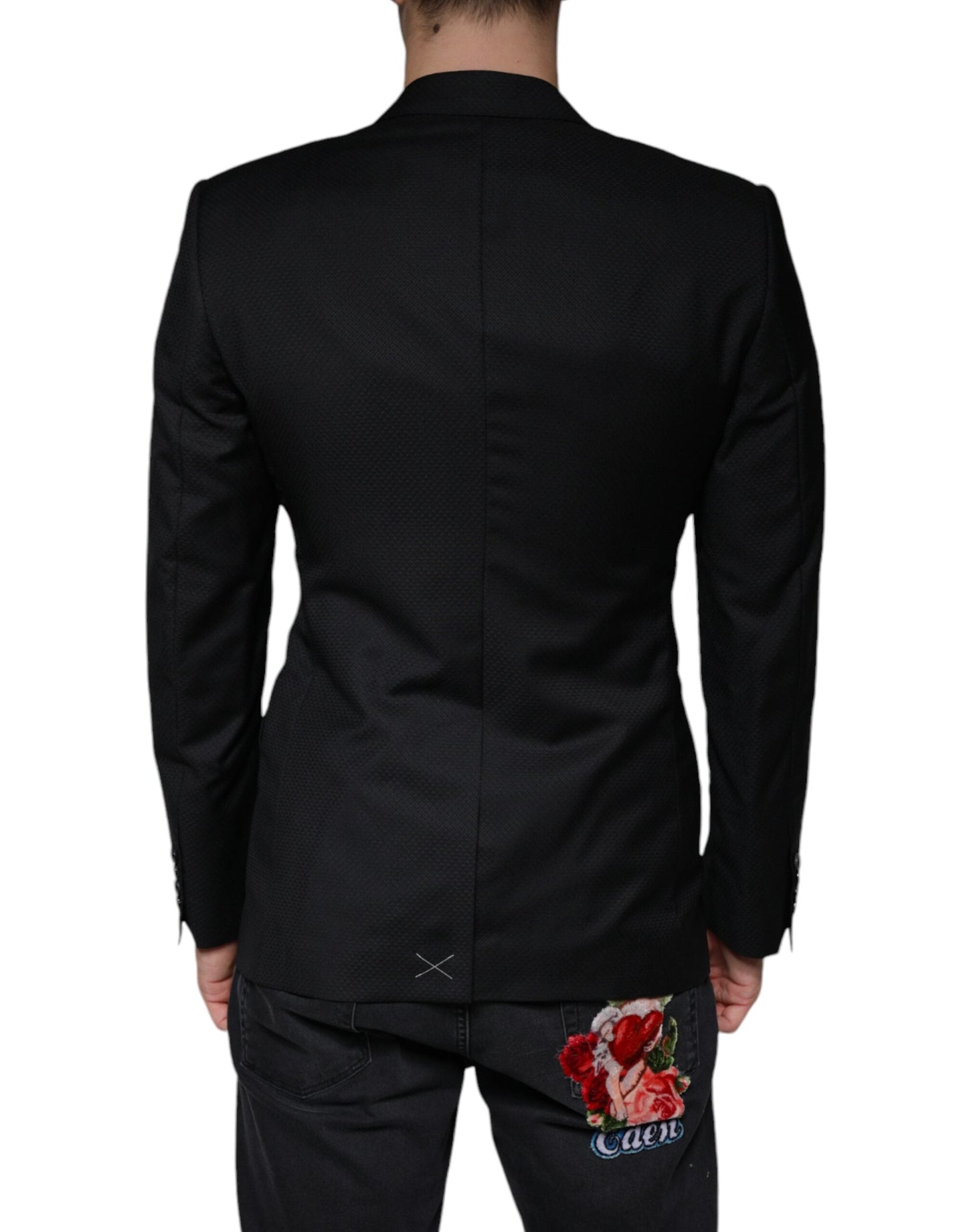 Dolce & Gabbana Black MARTINI Bee Single Breasted Men's Blazer