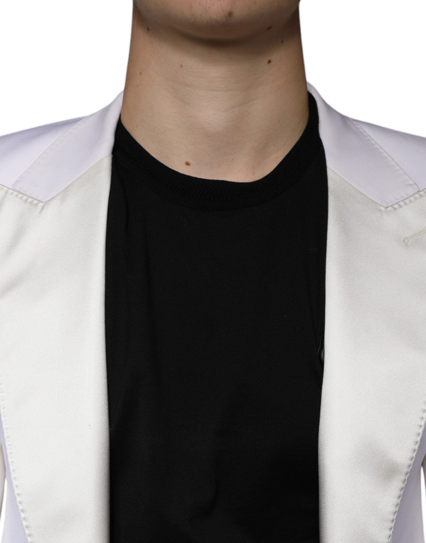Dolce & Gabbana Off White Wool Single Breasted Dress Men's Blazer