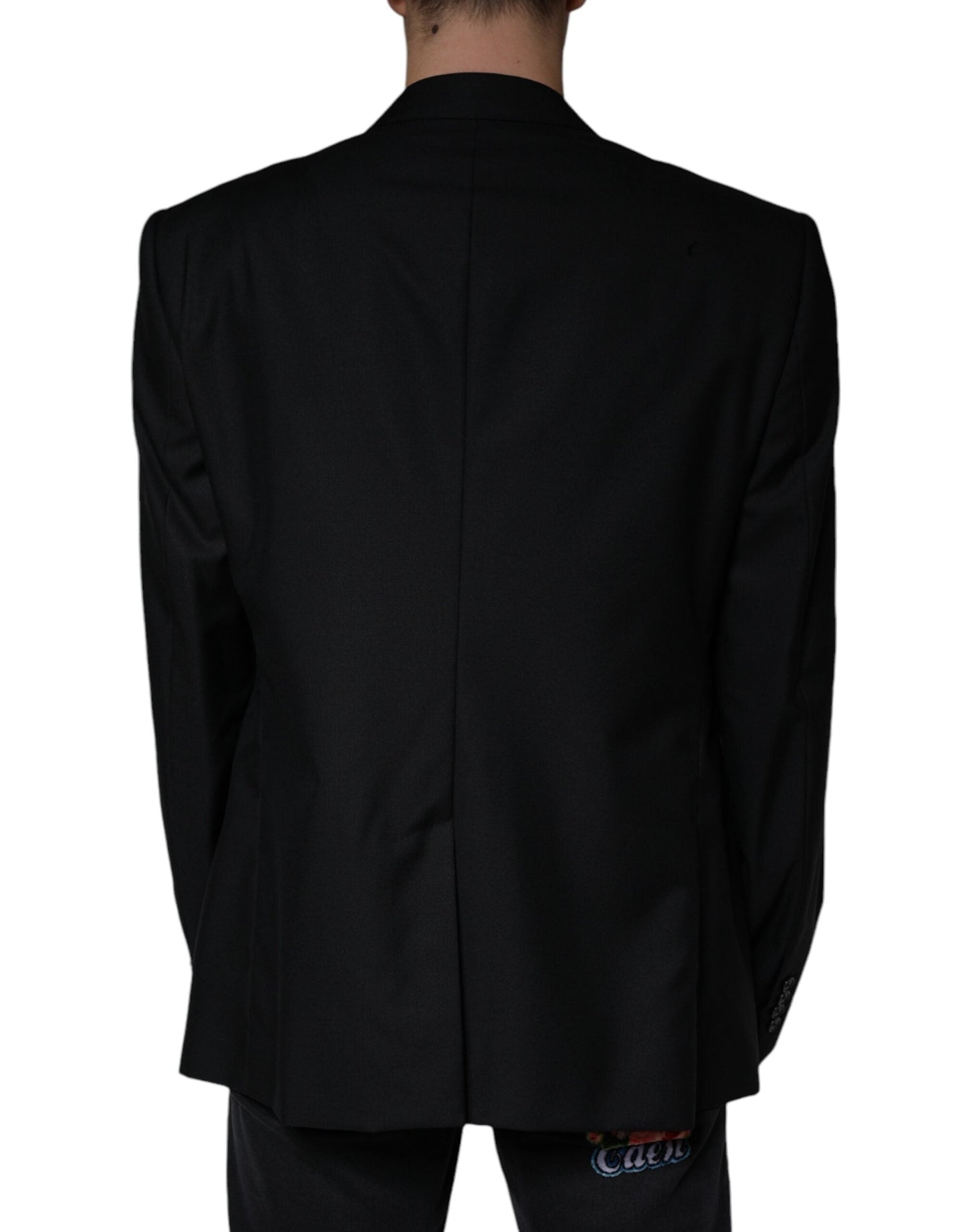 Dolce & Gabbana Black Wool Single Breasted Men Coat Men's Blazer ()