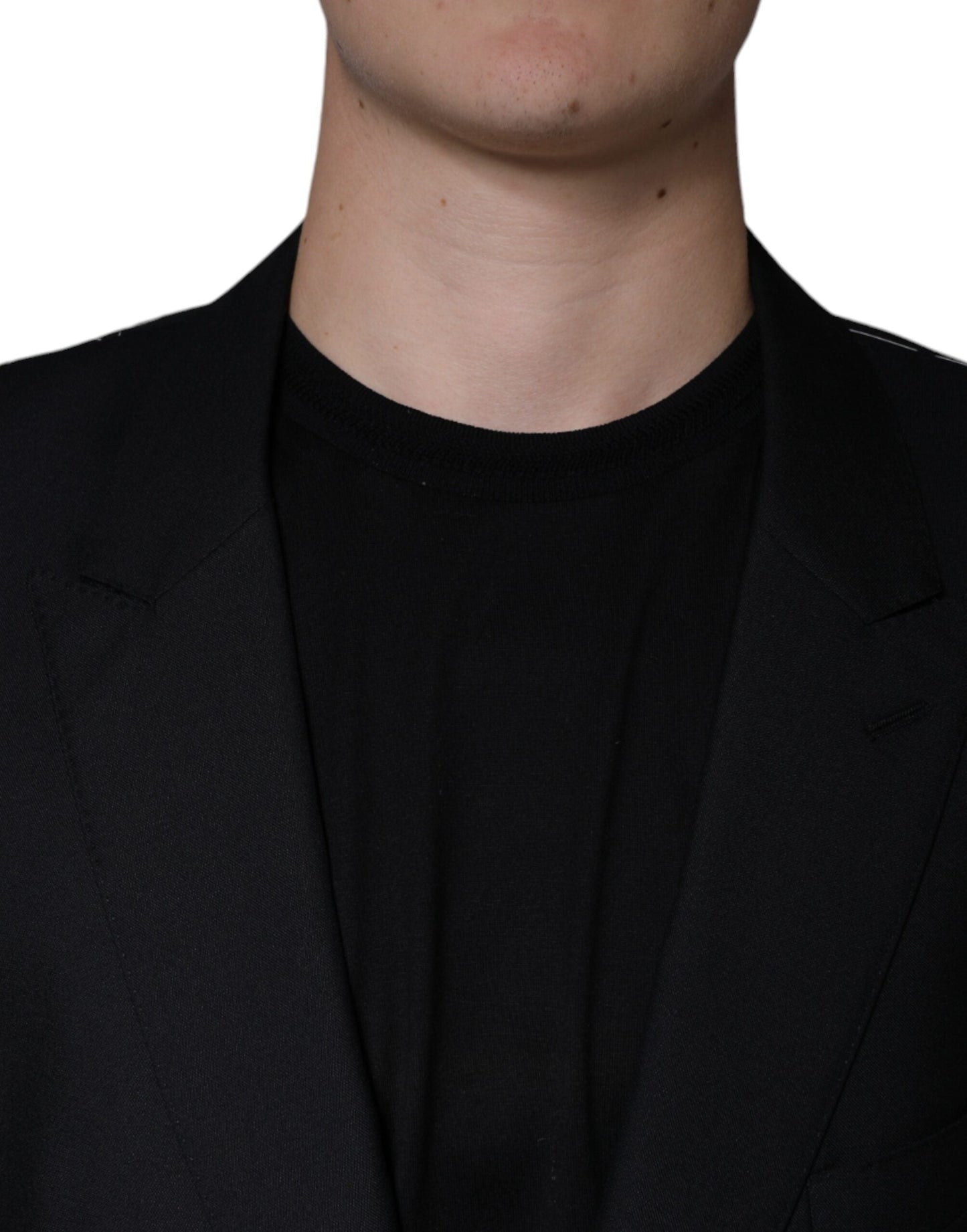 Dolce & Gabbana Black Wool Single Breasted Men Coat Men's Blazer ()