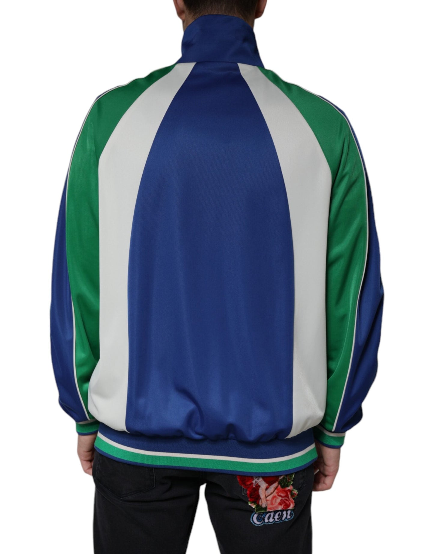 Dolce & Gabbana Multicolor Polyester Full Zip Bomber Men's Jacket