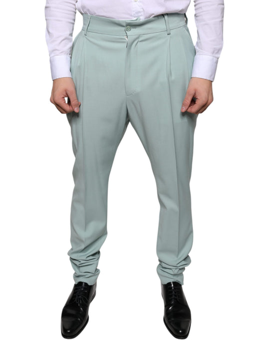 Dolce & Gabbana Mint Green Cotton Dress Men's Pants