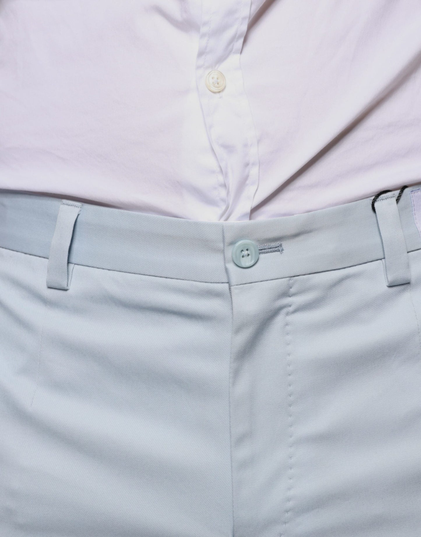 Dolce & Gabbana Light Blue Cotton Dress Men's Pants