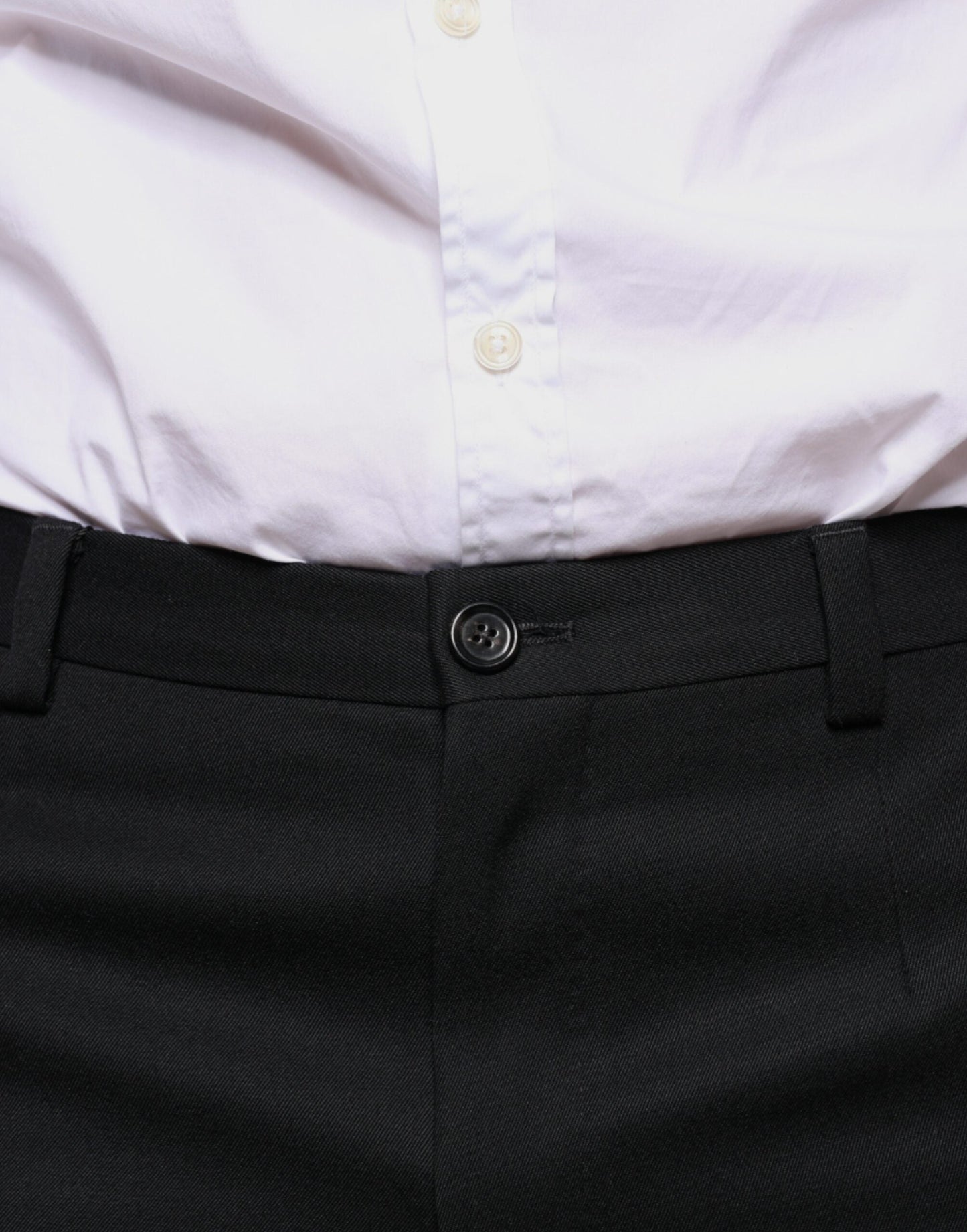 Dolce & Gabbana Black Wool Skinny Men Dress Men's Pants