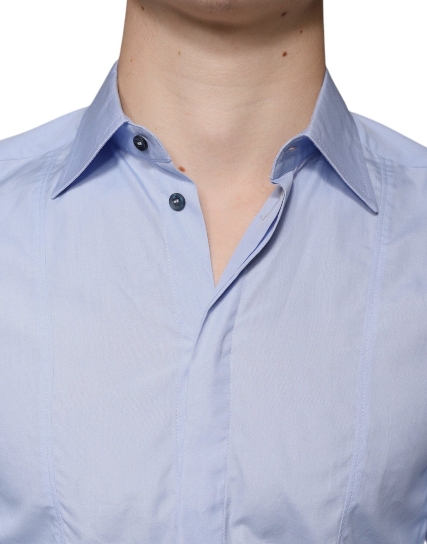 Dolce & Gabbana Light Blue Cotton Men Dress Formal Men's Shirt ()