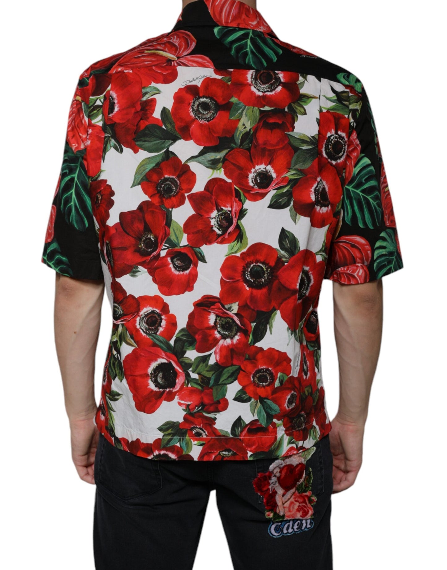 Dolce & Gabbana Multicolor Anemone Button Down Casual Men's Shirt