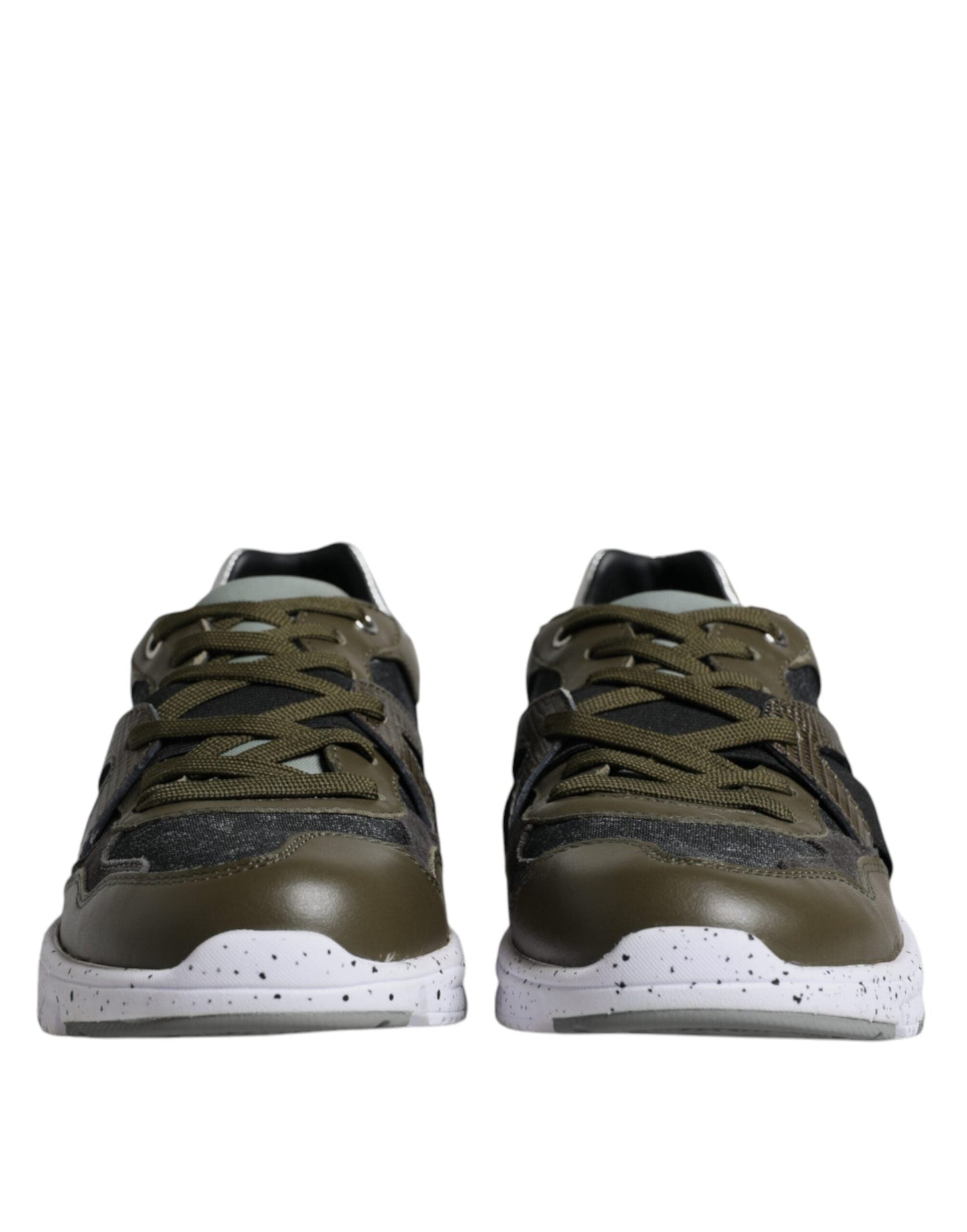 Dolce & Gabbana Multicolor Canvas Leather Low Top Sneaker Men's Shoes ()