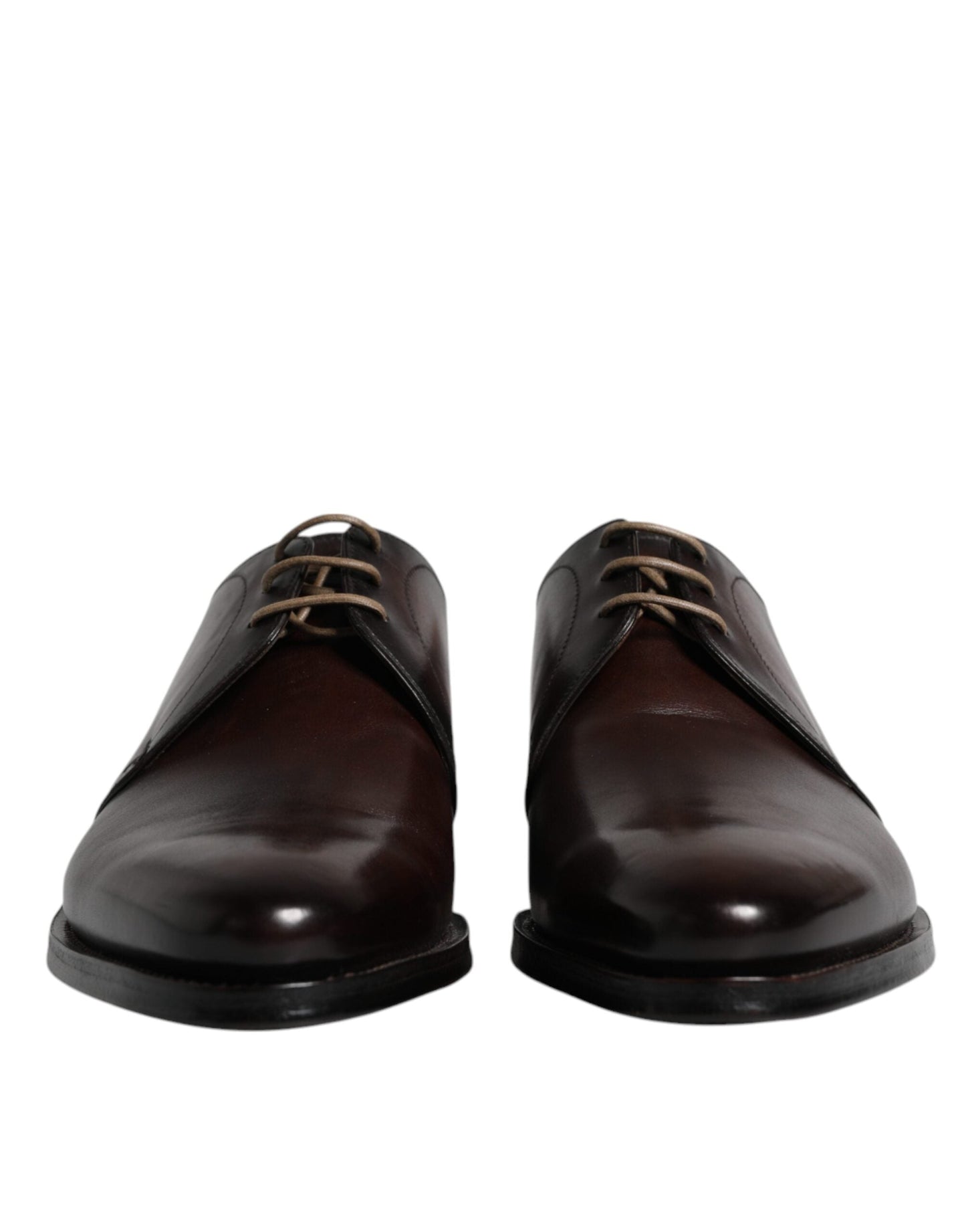Dolce & Gabbana Black Leather Lace Up Men Derby Formal Men's Shoes