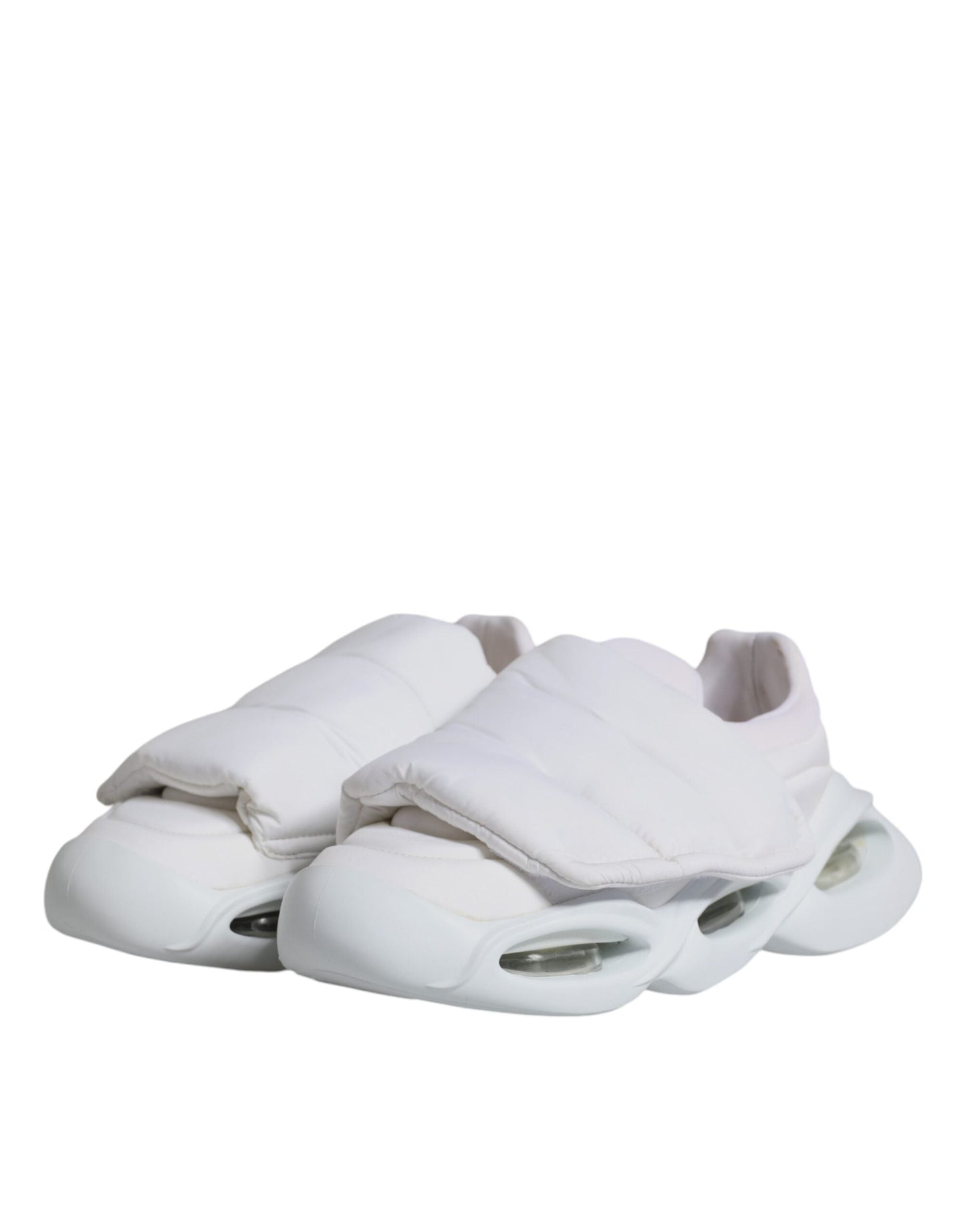 Dolce & Gabbana White Padded Fabric Low Top Sneakers Women's Shoes ()